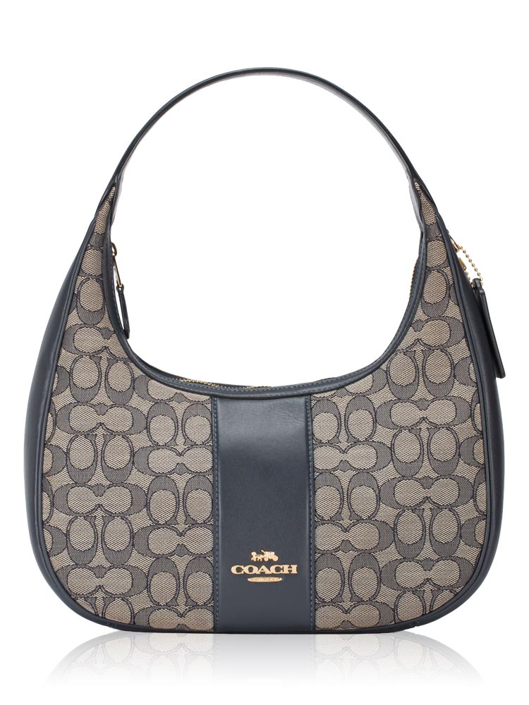 CV001 Signature Jacquard Carmen Shoulder Bag Midnight Navy