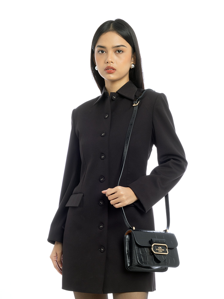 CN313 Morgan Square Crossbody Black