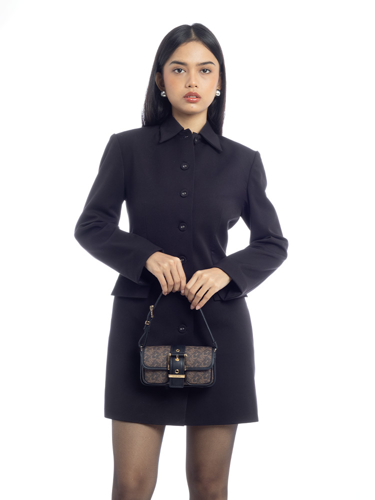 Signature Colby XS Pochette Brown Black