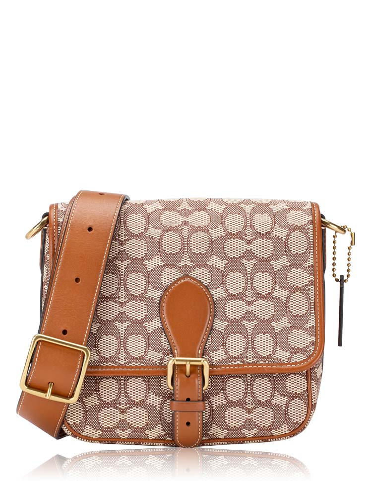 CC098 Signature Jacquard Frankie Crossbody Cocoa