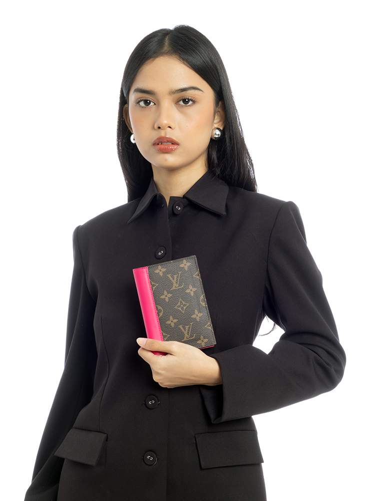 Monogram Passport Cover NM Pondichery Pink