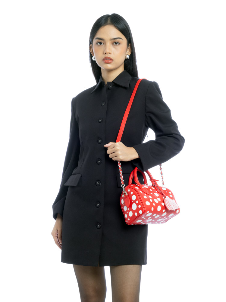 X Yayoi Kusama Empreinte Speedy 20 Bandouliere Rogue White