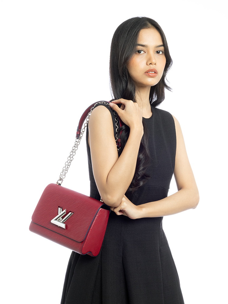 Epi Twist MM Burgundy