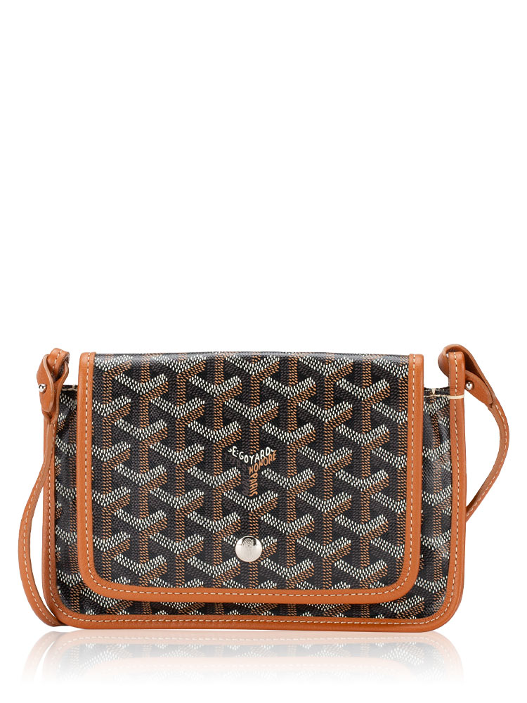Goyardine Plumet Wallet Crossbody Black Tan