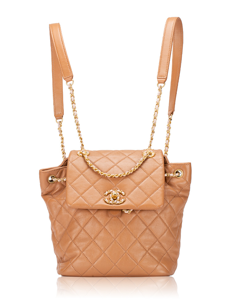 Lambskin 19 Backpack Camel Pink