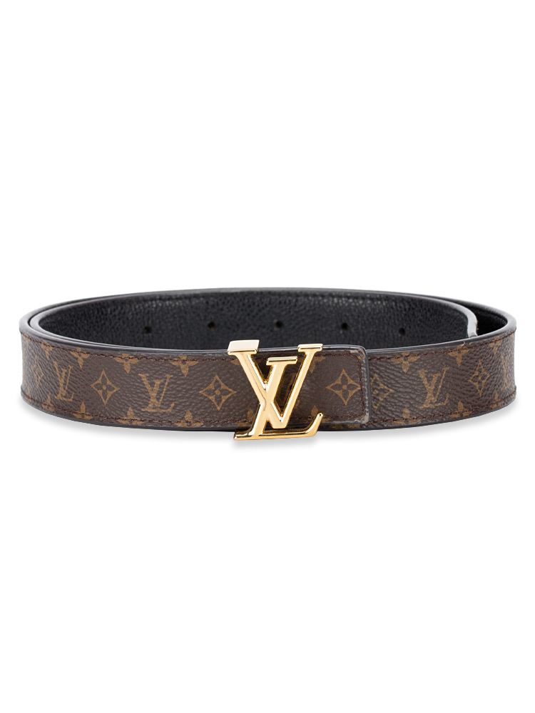 Calfskin Monogram Iconic 25mm Reversible Belt Noir Sz 75
