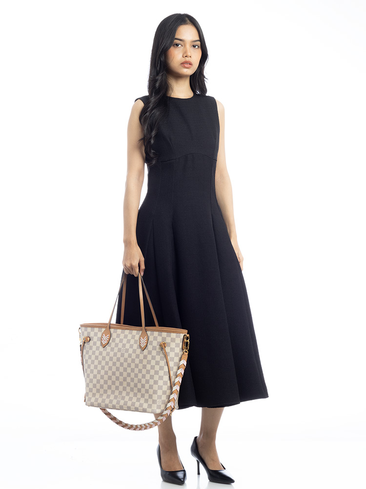 Damier Azur Neverfull MM NM with Braided Strap