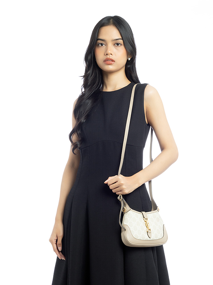 GG Supreme Jackie 1961 Mini Hobo Beige Mystic White