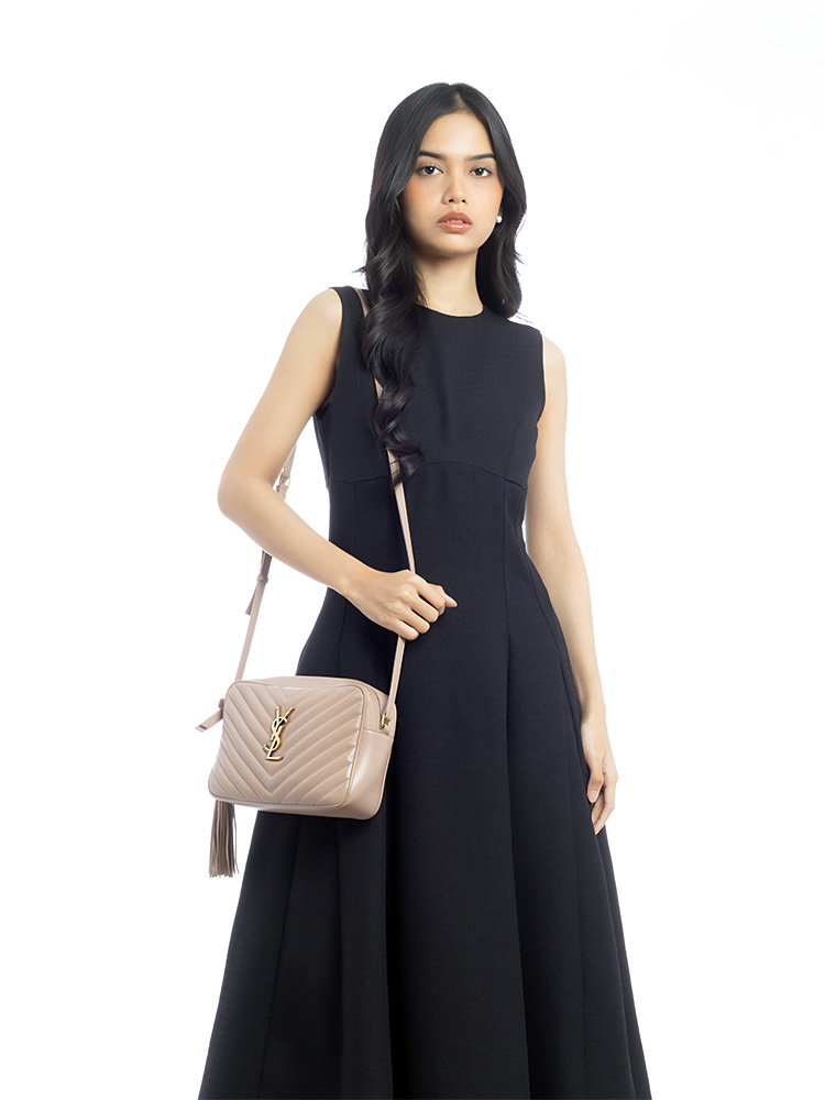 Calfskin Matelasse Monogram Lou Camera Bag Rosy Sand