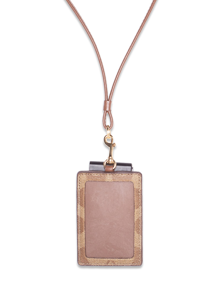 63274 Signature ID Lanyard Khaki Saddle