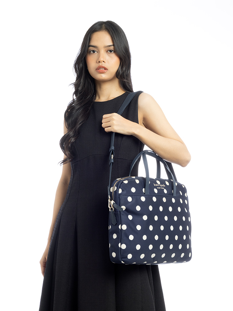 The Little Better Sam Sunshine Dot Universal Laptop Bag Rich Navy Multi