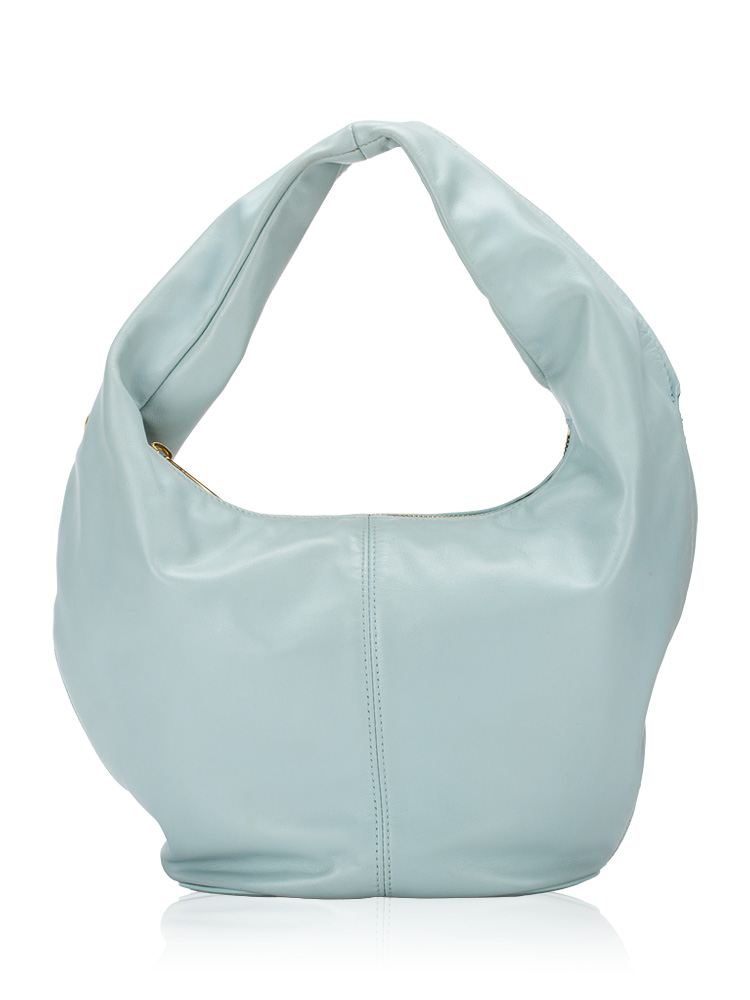 Ring Leather Mini Hobo Bag Mint