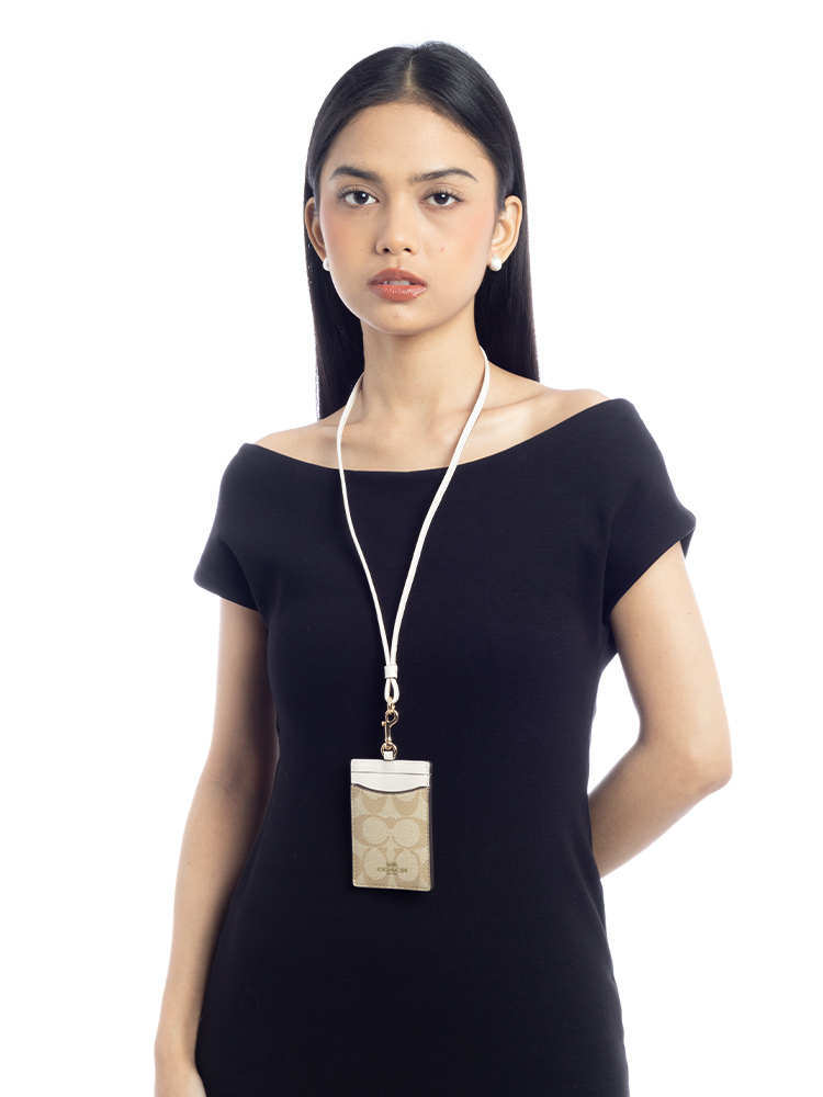 63274 Signature ID Lanyard Light Khaki Chalk
