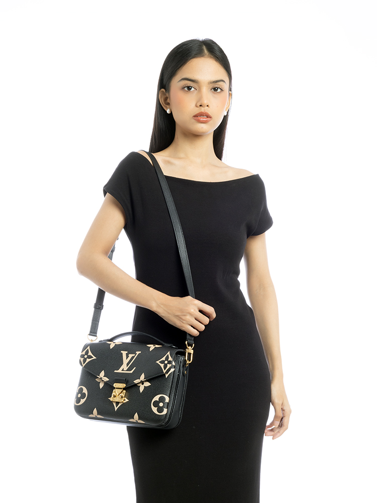 Monogram Empreinte Bicolor Pochette Metis Noir Crème