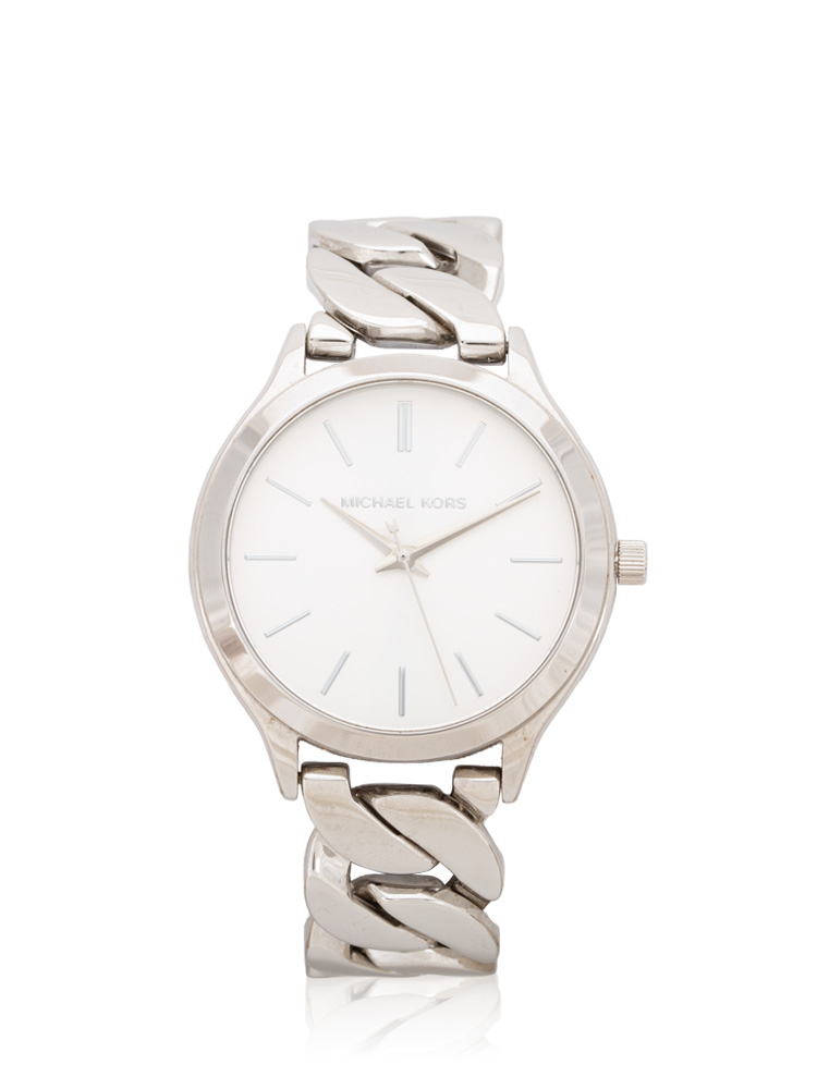 MK7474 Slim Runway Chain Link Watch Silver