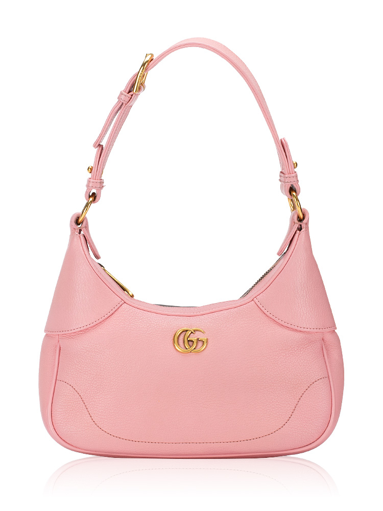 Goatskin Aphrodite Small Convertible Shoulder Bag Pink