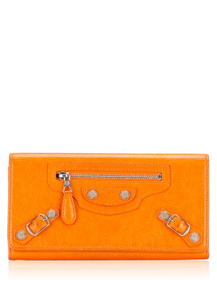 Giant Silver Money Wallet Tangerine
