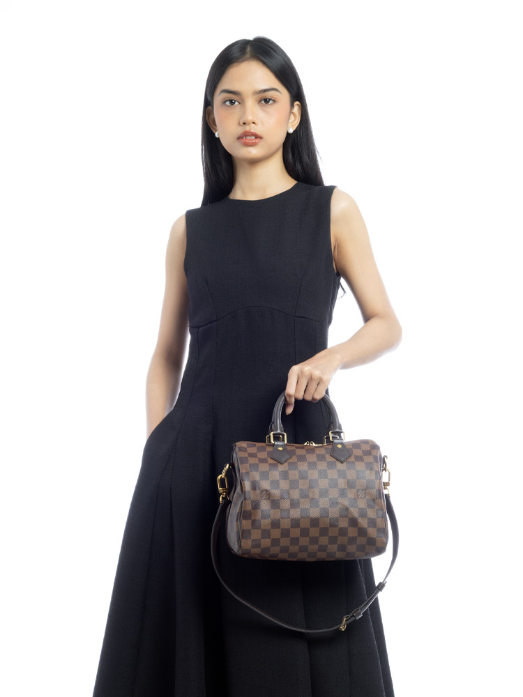 Damier Ebene Speedy 25 Bandouliere
