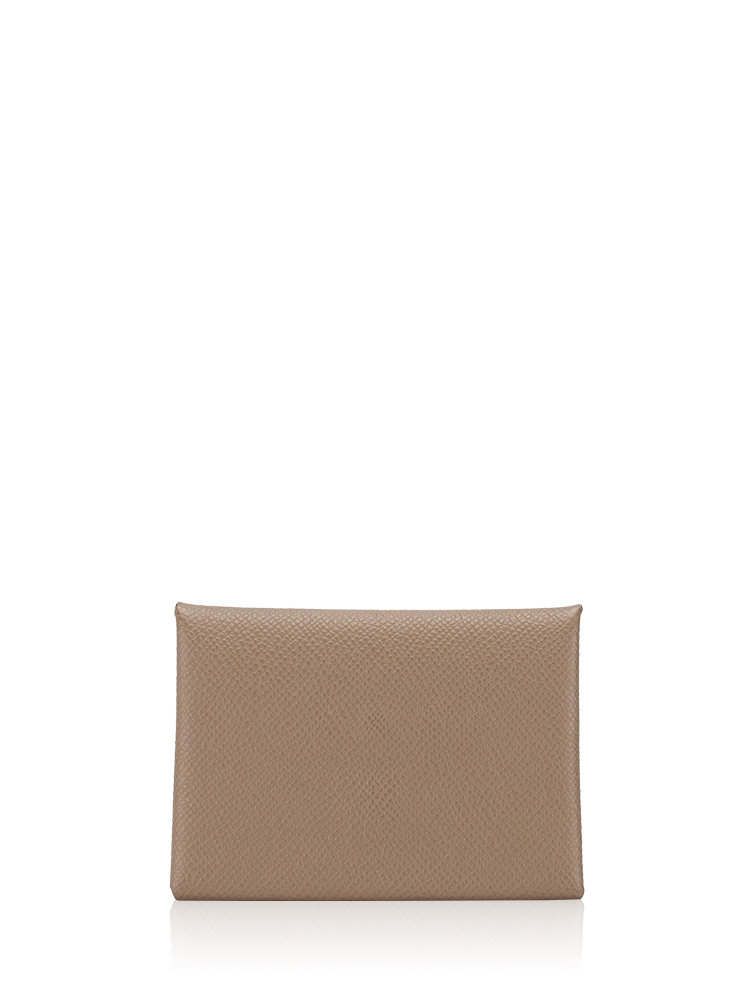 Epsom Calvi Duo Card Case Etoupe