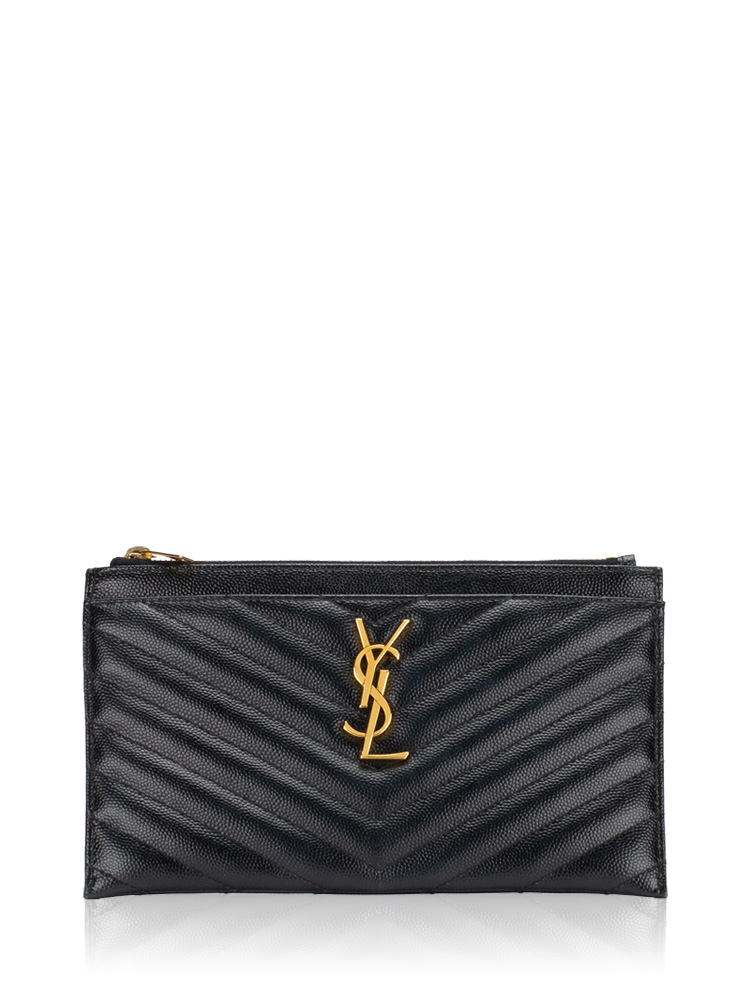 Grain De Poudre Monogram Cassandre Bill Pouch Black
