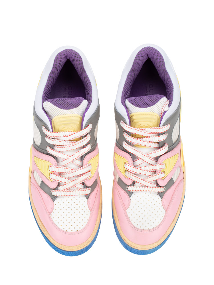 Demetra Basket Sneakers White Pink Sz 40