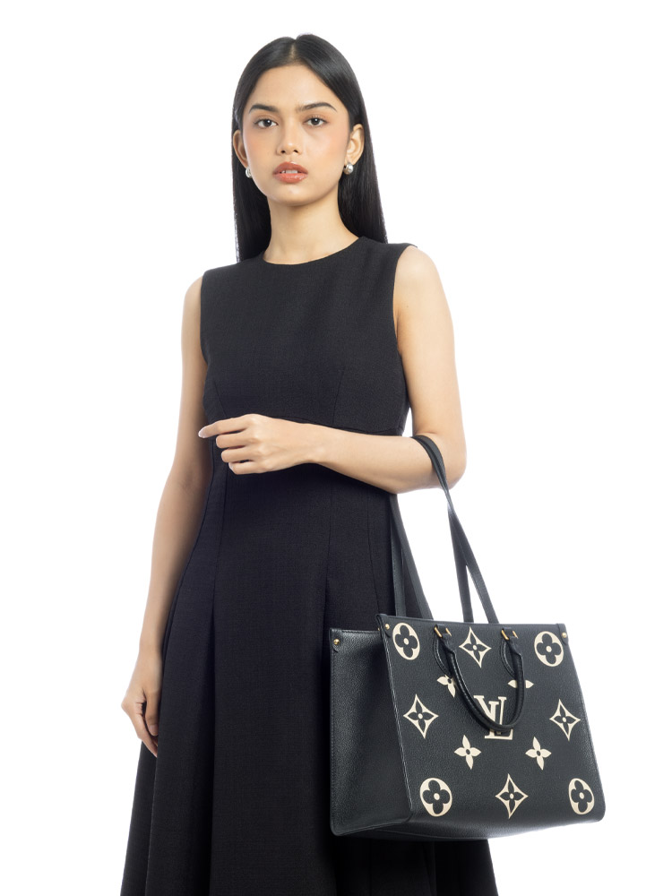 Monogram Empreinte Bicolor Onthego MM Black Beige