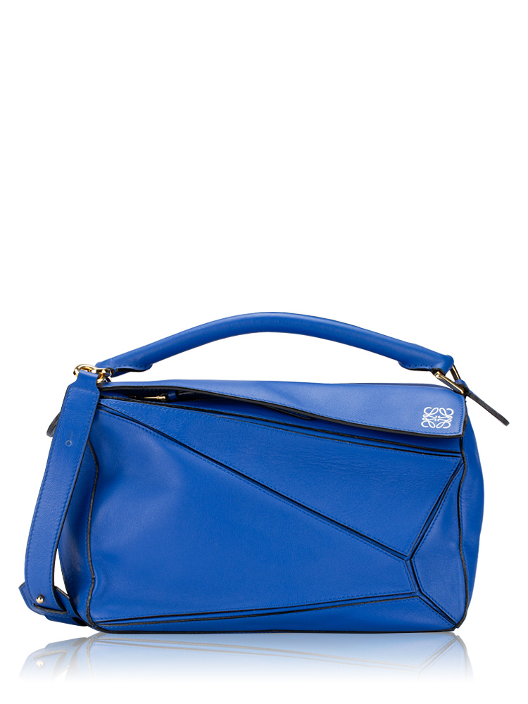 Calfskin Medium Puzzle Bag Blue