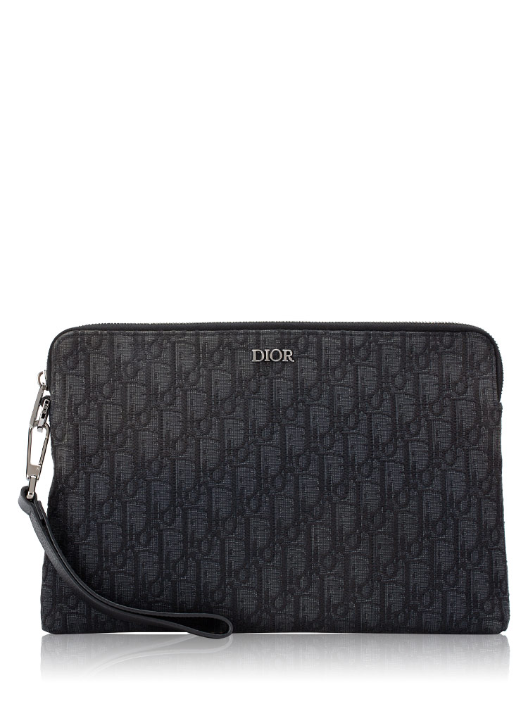 Oblique A4 Zip Pouch Black