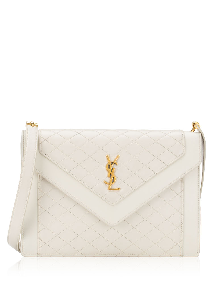 Lambskin Quilted Gaby Mini Shoulder Bag Crema Soft