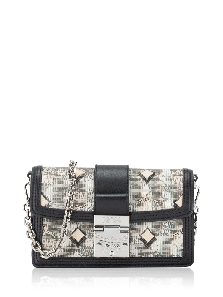 Vintage Jacquard Monogram Tracy Mini Crossbody Black