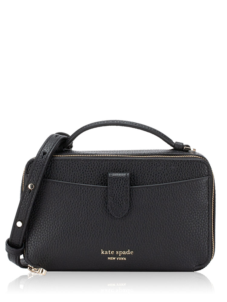 Hudson Double Zip Crossbody Black