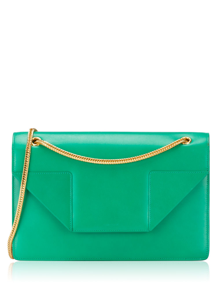 Calfskin Classic Betty Medium Shoulder Bag Green