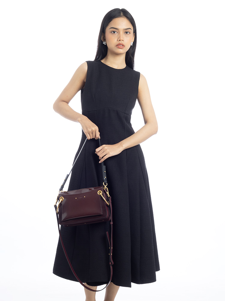Patent Small Roy Bag Plum Burgundy