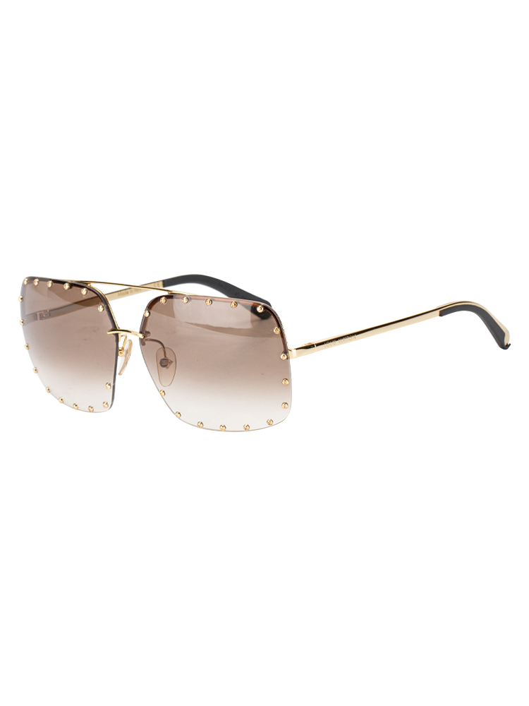 Z2353E The Party Square Sunglasses Brown Gold
