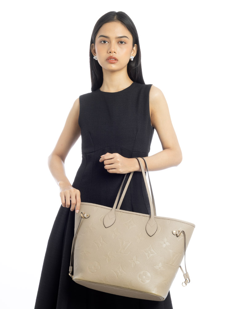 Monogram Empreinte Giant Neverfull MM Tourterelle