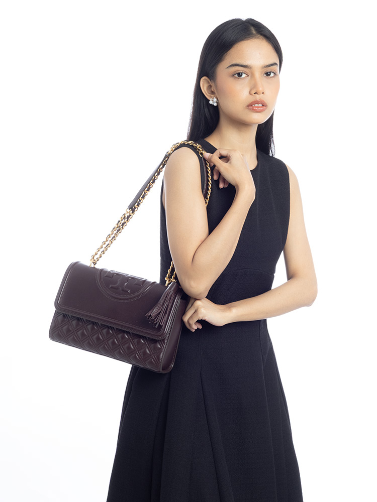New Fleming Convertible Shoulder Bag Tempranillo