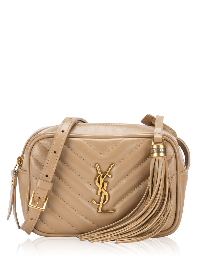 Calfskin Matelasse Monogram Lou Belt Bag Dark Latte