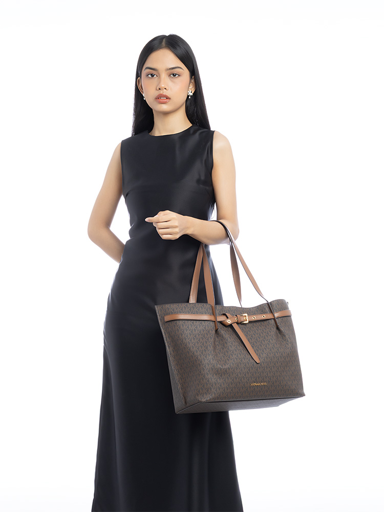 Signature Emilia Large Tote Brown