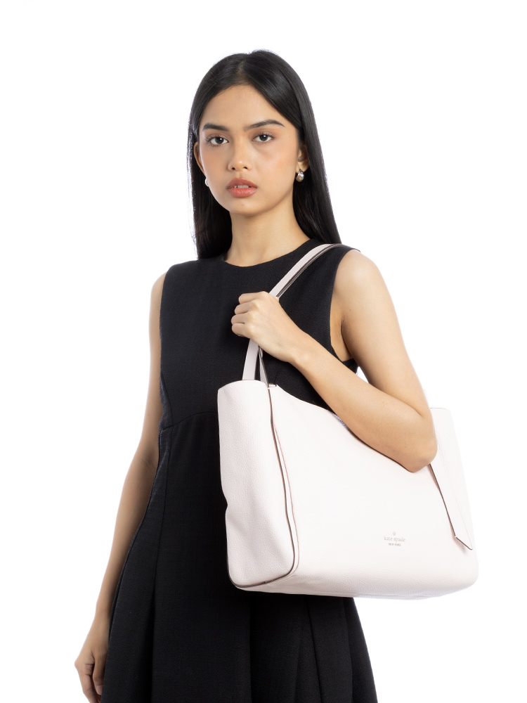 Knott Leather Large Zip Tote Powdered Sugar