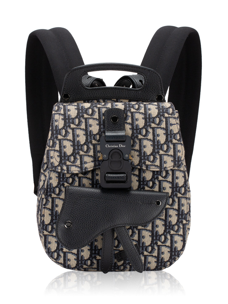 Oblique Saddle Mini Backpack Blue