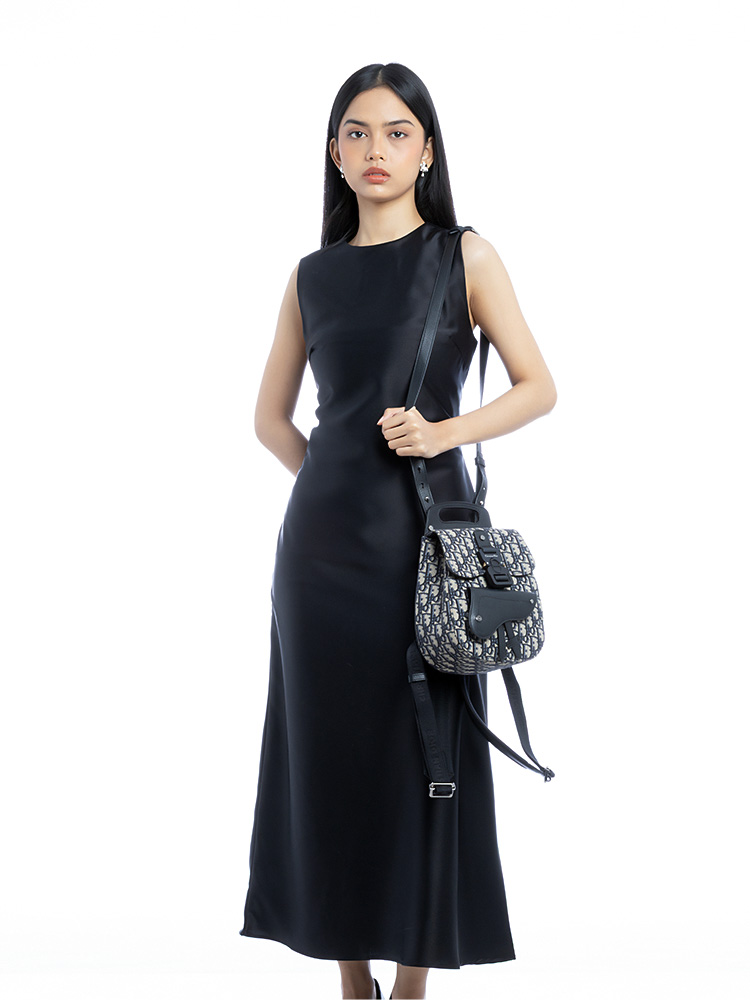 Oblique Saddle Mini Backpack Blue