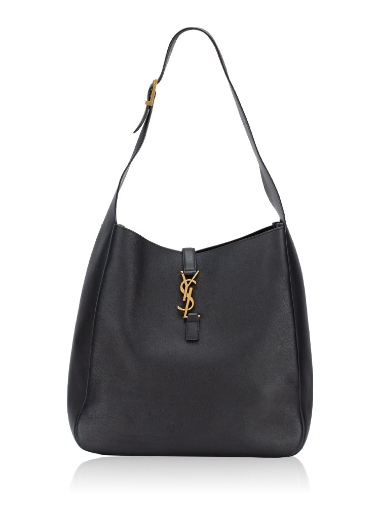 Supple Calfskin Le 5 A 7 Large Soft Hobo Black