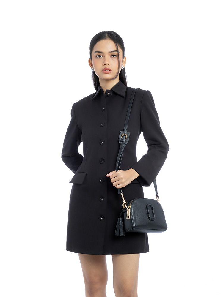 MOO15468 The Shutter Leather Crossbody Black