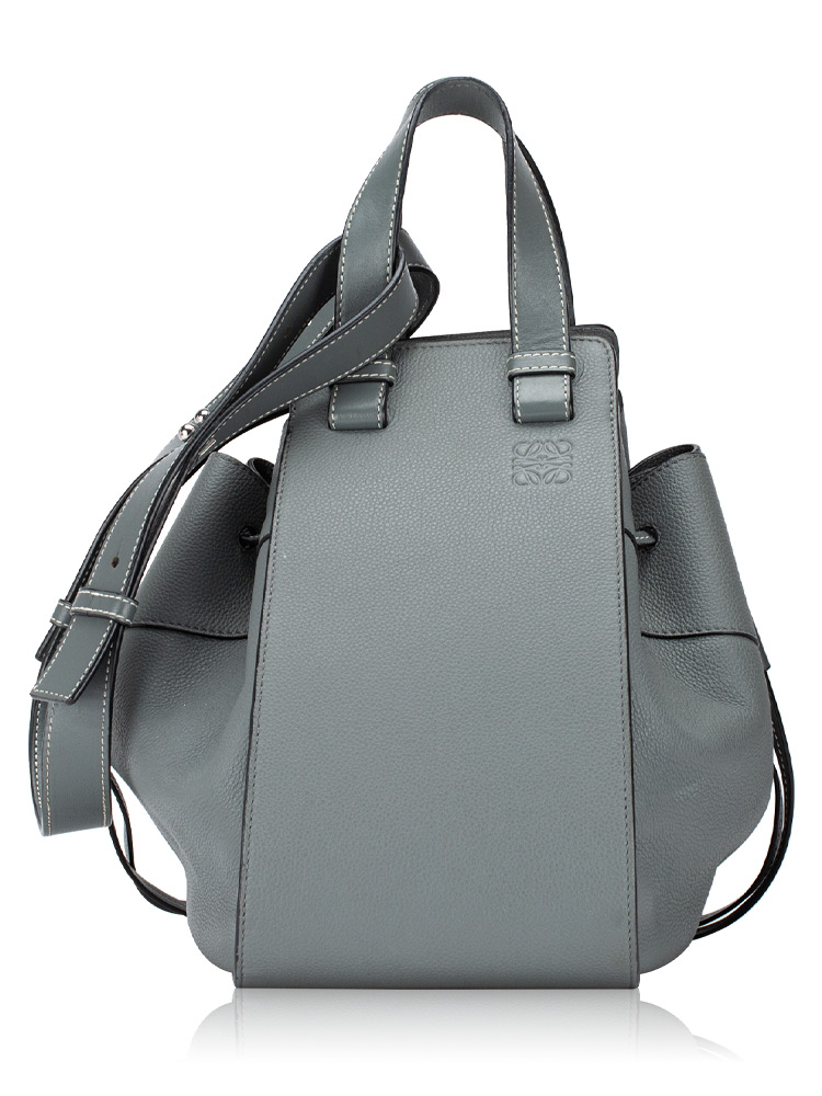 Calfskin Hammock Medium Shoulder Bag Gunmetal