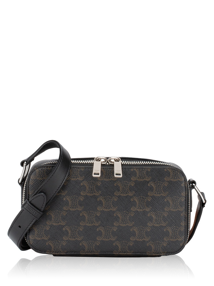 Canvas Triomphe Mini Messenger Black