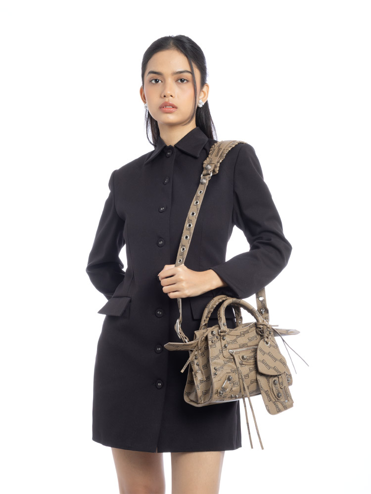 Coated Canvas BB Neo Cagole XS Beige Brown