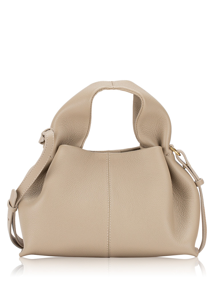 Textured Calfskin Numero Neuf Mini Taupe