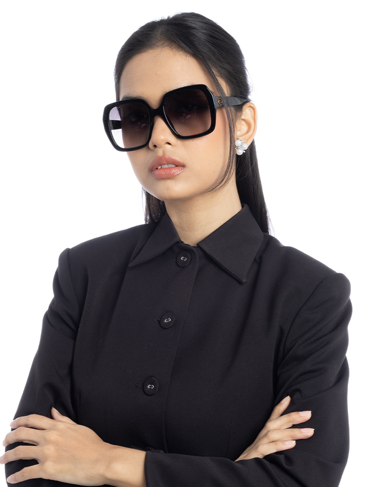 GG0096S Square Sunglasses Black
