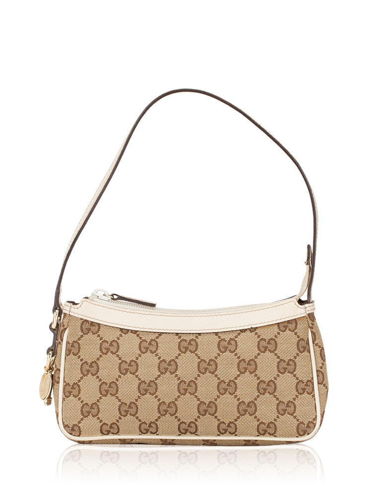 GG Canvas Jockey Mini Pochette Bag Beige Off White