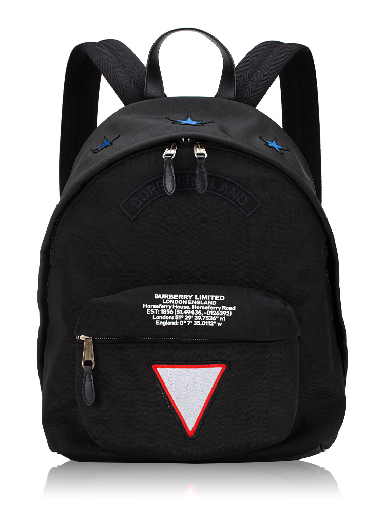 Nylon Scout Badges Backpack Black
